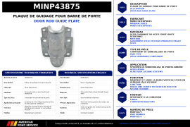 MINER DOOR ROD GUIDE PLATE