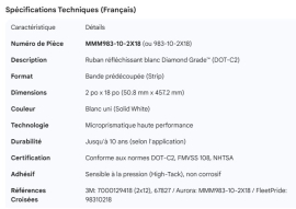 3M REFLECTIVE TAPE WHITE STRIP 2" X 18"