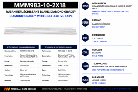 3M REFLECTIVE TAPE WHITE STRIP 2" X 18"