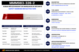 3M REFLECTIVE TAPE RED / WHITE (6/6) 2" X 150'