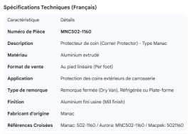 MANAC CORNER PROTECTOR ALUMINUM (PER.FT)