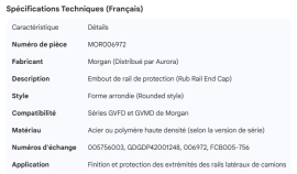 MORGAN RUB RAIL END CAP