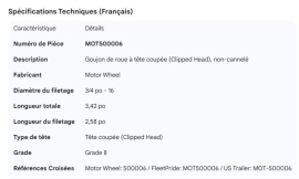 MOTORWHEEL WHEEL STUD