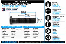 MOTORWHEEL WHEEL STUD