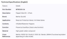 MERITOR FLAPPER - 4 PACK