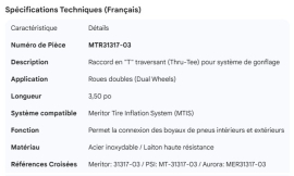 MERITOR THRU TEE 3.50" DUAL WHEEL