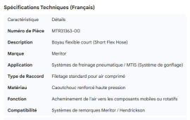 MERITOR SHORT FLEX HOSE