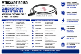 MERITOR - EXTENSION DE CAPTEUR ABS 6'