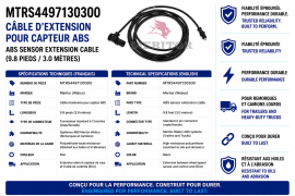 MERITOR - C&Acirc;BLE D'EXTENSION POUR CAPTEUR ABS 9.8'