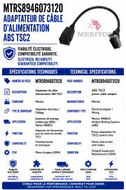 MERITOR ABS TSC2 POWER CABLE ADAPTOR