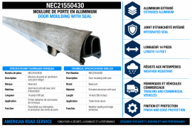 NEWCOURT ALUMINUM DOOR MOULDING W/SEAL