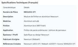 NEWCOURT ALUMINUM MOULDING