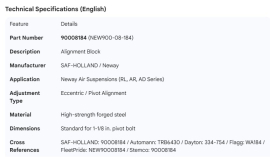 NEWAY ALIGNMENT BLOCK