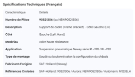NEWAY FRAME BRACKET LH