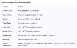 NEWAY SUSPENSION VALVE REGULATOR