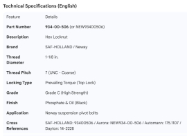 NEWAY LOCKNUT 1-1/8 -7