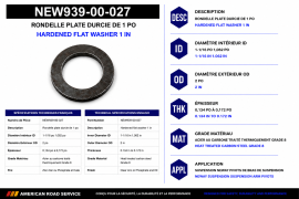 NEWAY FLAT WASHER 1"