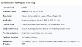 NEWAY REPAIR KIT, DOES 1 R/S & 1 C/S HANGER