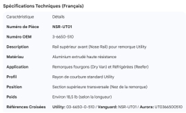 UTILITY NOSE RAIL 3-6650-510