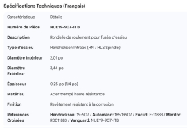 AXLE SPINDLE BEARING WASHER