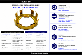 AXLE SPINDLE LOCK WASHER CLIP FOR EZ-LUBE 47-584