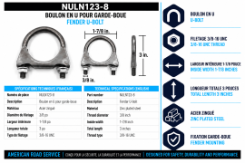 FENDER U-BOLT 1-7/8 X 3/8