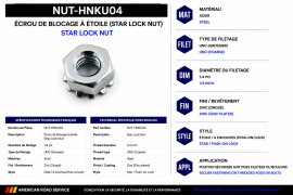 STAR LOCK NUT ZINC 1/4" UNC