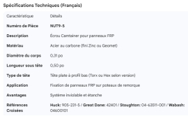 FRP CAMTAINER NUT 0.31'' X 0.50''
