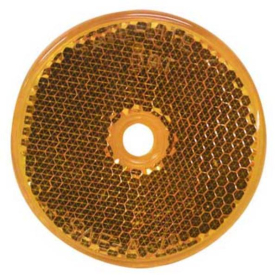 PETERSON ROUND REFLECTOR CENTER MOUNT 2-3/8" AMBER