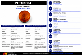 PETERSON CLEARANCE LIGHT AMBER