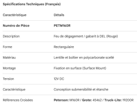 PETERSON CLEARANCE LIGHT RED