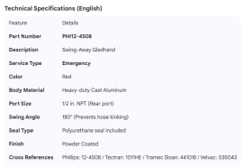 PHILLIPS SWING AWAY GLAD-HAND EMERGENCY