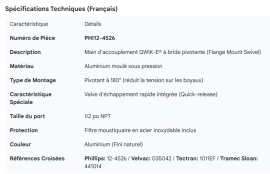 PHILLIPS QWIK-E GLADHAND FLANGE MOUNT SWIVEL