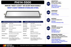 PHILLIPS WEST COAST MIRROR SS 6"X16"