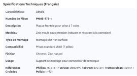 PHILLIPS 7 WAY RECEPTACLE FACEPLATE