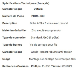 PHILLIPS ABS 7 WAY PLUG  W/SPRING
