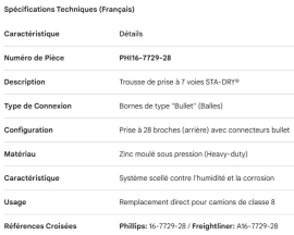 PHILLIPS 7 WAY RECEPTACLE KIT BULLET TERMINALS