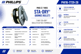 PHILLIPS 7 WAY RECEPTACLE KIT BULLET TERMINALS