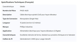 PHILLIPS ELECTRIC COIL SINGLE POLE 15' FOR LIFTGATE