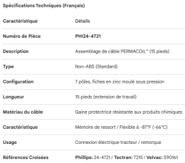 PHILLIPS PERMACOIL 15FT CABLE ASSY NON ABS
