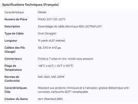 PHILLIPS CABLE ASSY ABS LECTRAFLEX STRAIGHT