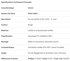 PHILLIPS LED LIGHT RED PC RATED