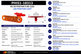 PHILLIPS LED LIGHT AMBER PC RATED