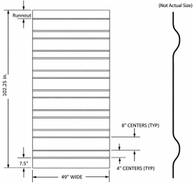 GREAT-DANE SIDE PANEL 15 CORRUGATED 102.25" 11304