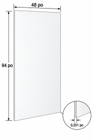SIDE PANEL DURAPLATE .251 X 48" X 94" PPW SHIPLAP