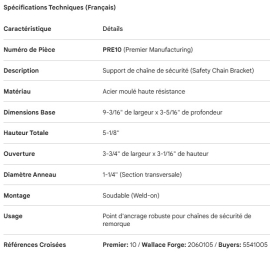 PREMIER SAFETY CHAIN BRACKET