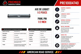 PREMIER PIN PAWL 1/2" X 4 1/4"