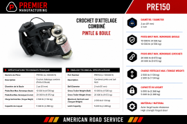 PREMIER PINTLE HOOK 2" DIA BALL