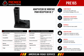 PREMIER MOUNT FOR 2" RECEIVER CONN (USE W/150 & 160)