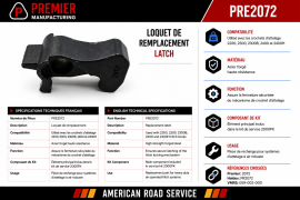 PREMIER LATCH (FOR USE W/ 2200,2300,2300B,2400,2400H)